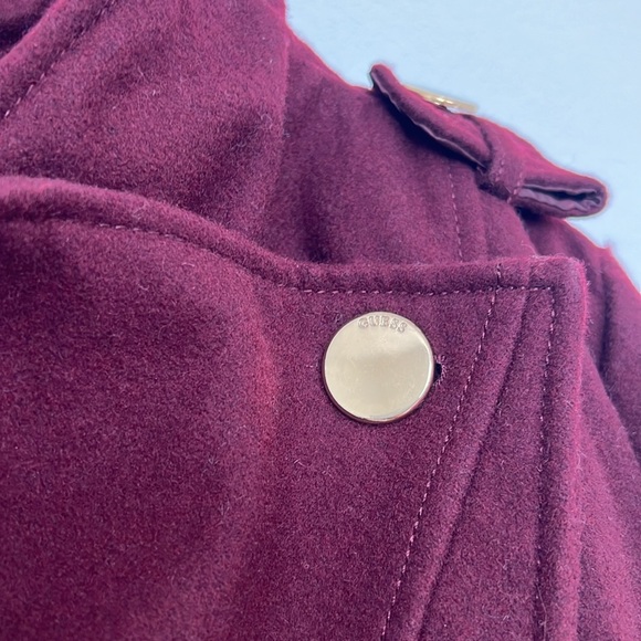 Guess Asymmetrical Wool Blend Coat Size Medium - Picture 9 of 12